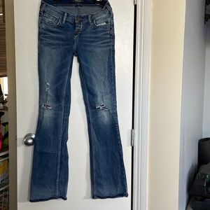 Size 27 Aiko Silver Jeans